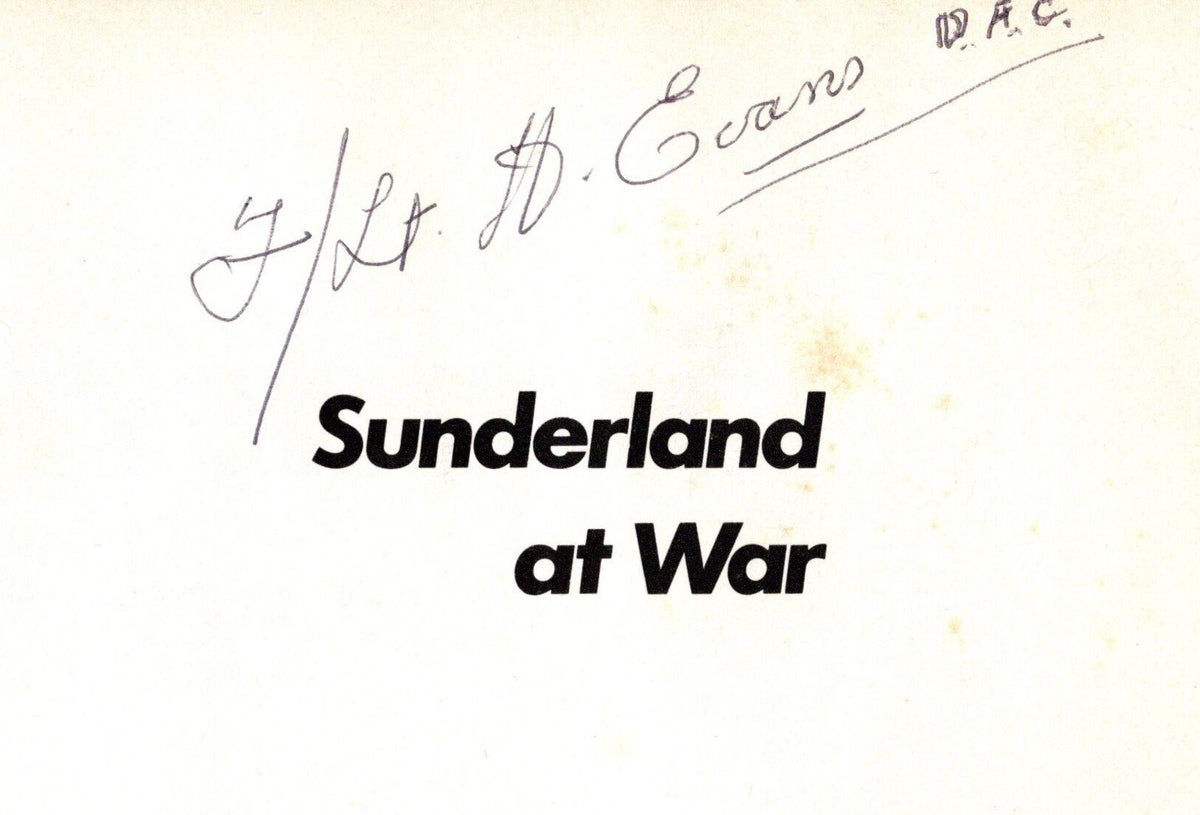 Sunderland at War by Chaz Bowyer: 1976 First Edition Hardback Signed by Pilot