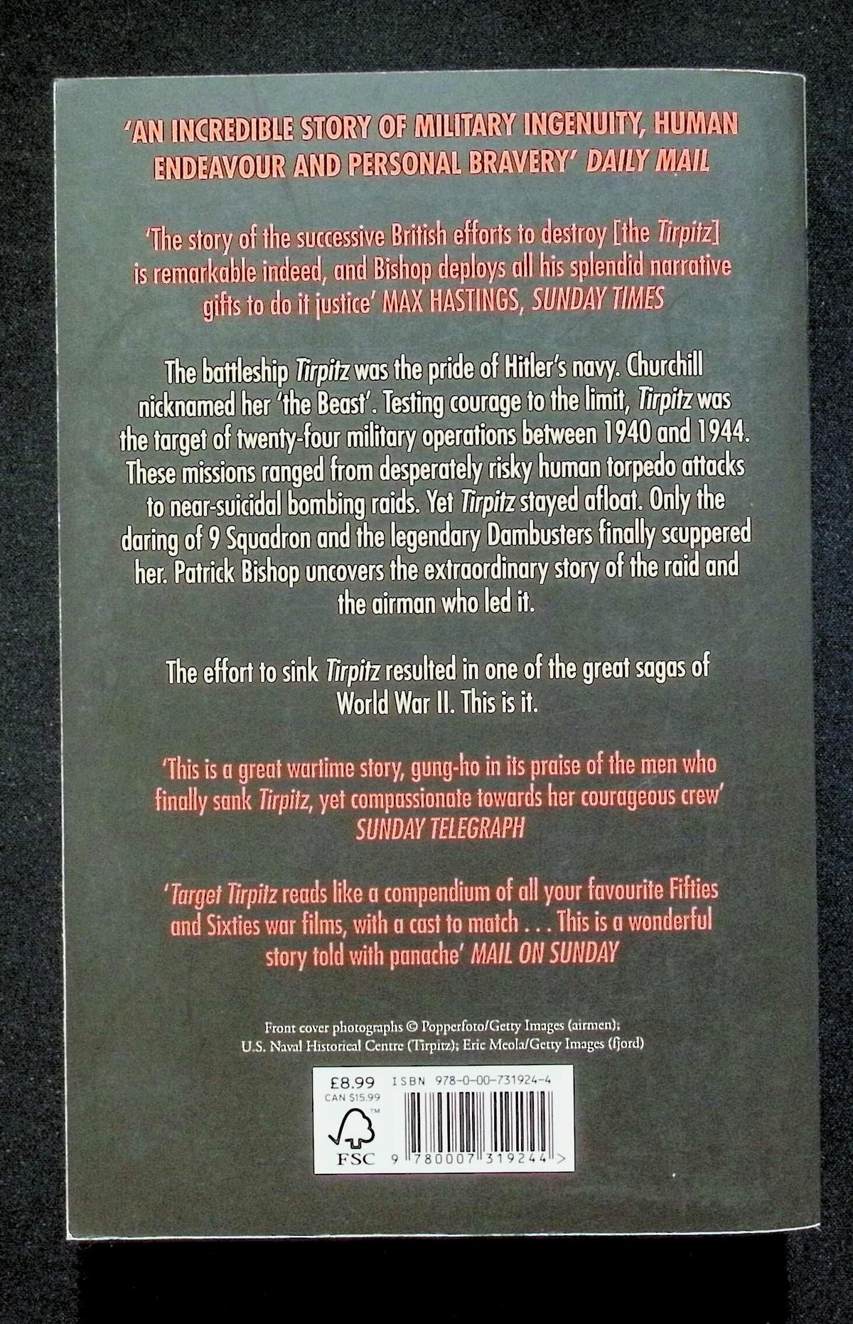 Target Tirpitz by Patrick Bishop: NEW 2012 Paperback