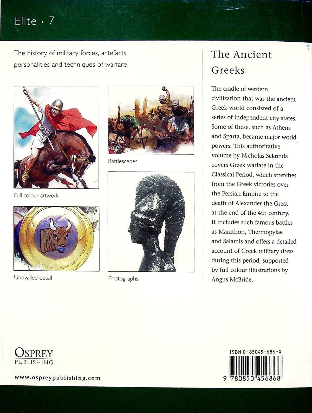 THE ANCIENT GREEKS:Osprey Elite #7 New