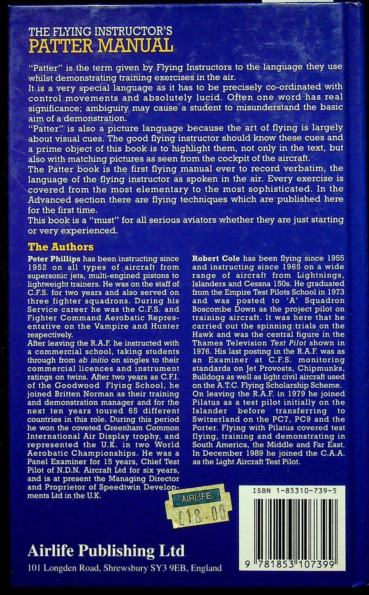 The Flying Instructor's Patter Manual: 1995 2nd Edition Hardback