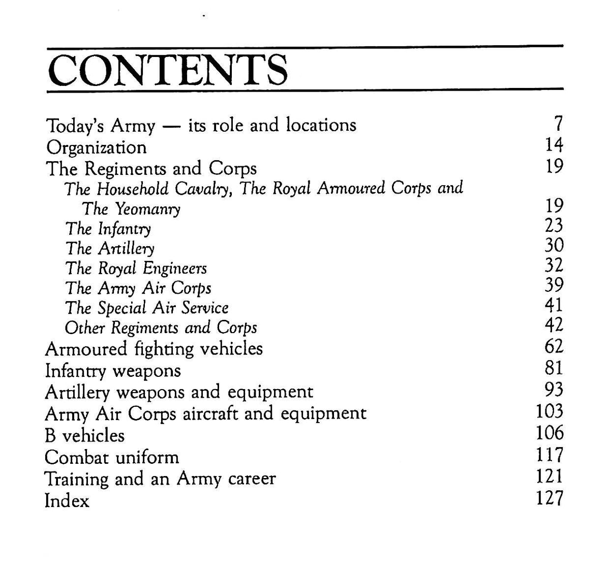 The Modern British Army:A Guide to Britain's Land Forces: 1988 1st ed card