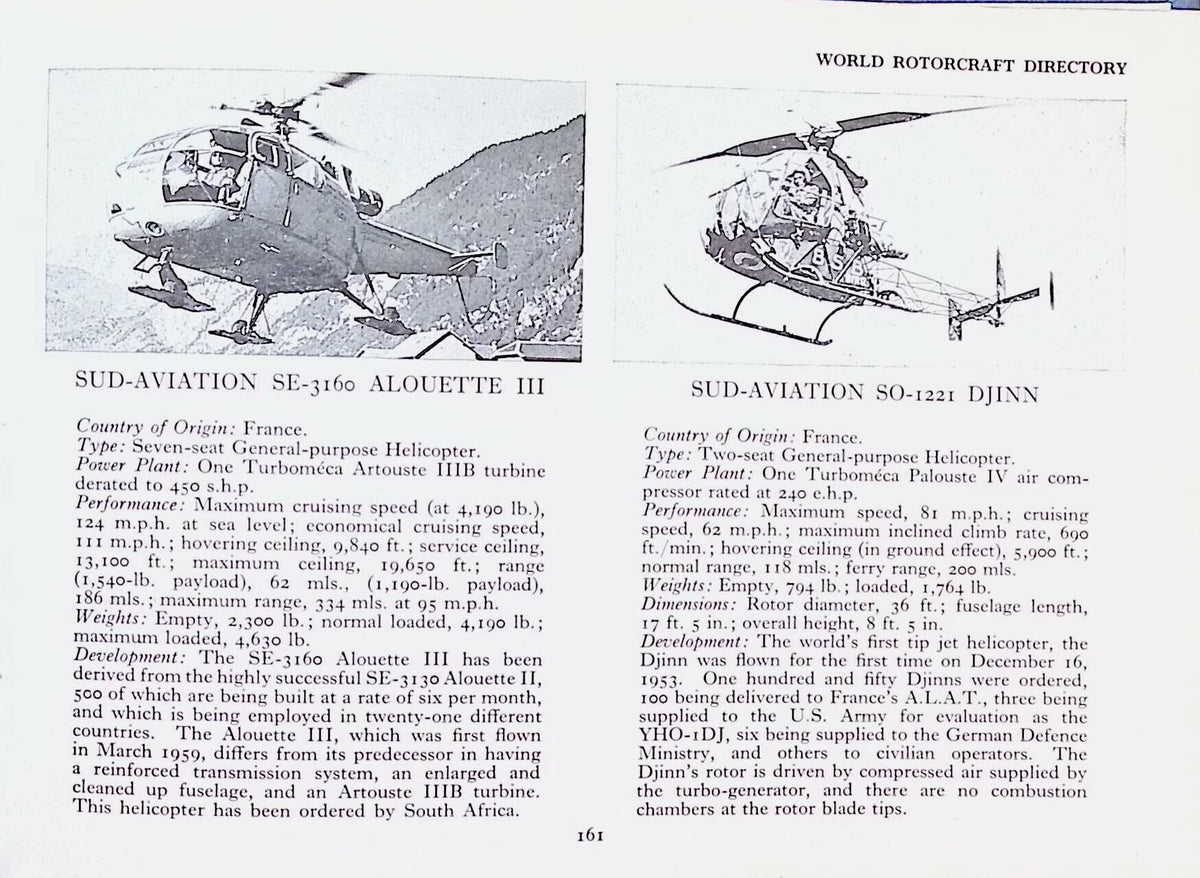 The Observer's World Aircraft Directory by William Green: 1961 First Edition Hardback