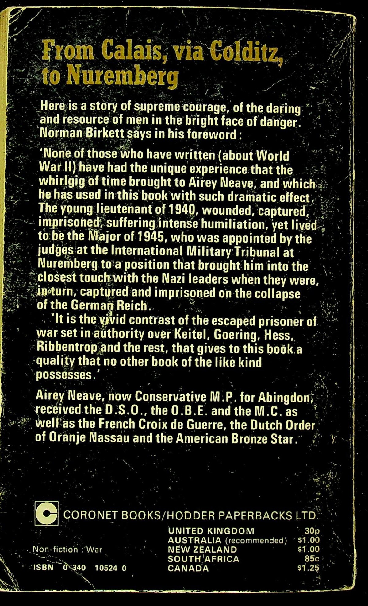 They Have Their Exits by Airey Neave: 1972 Paperback