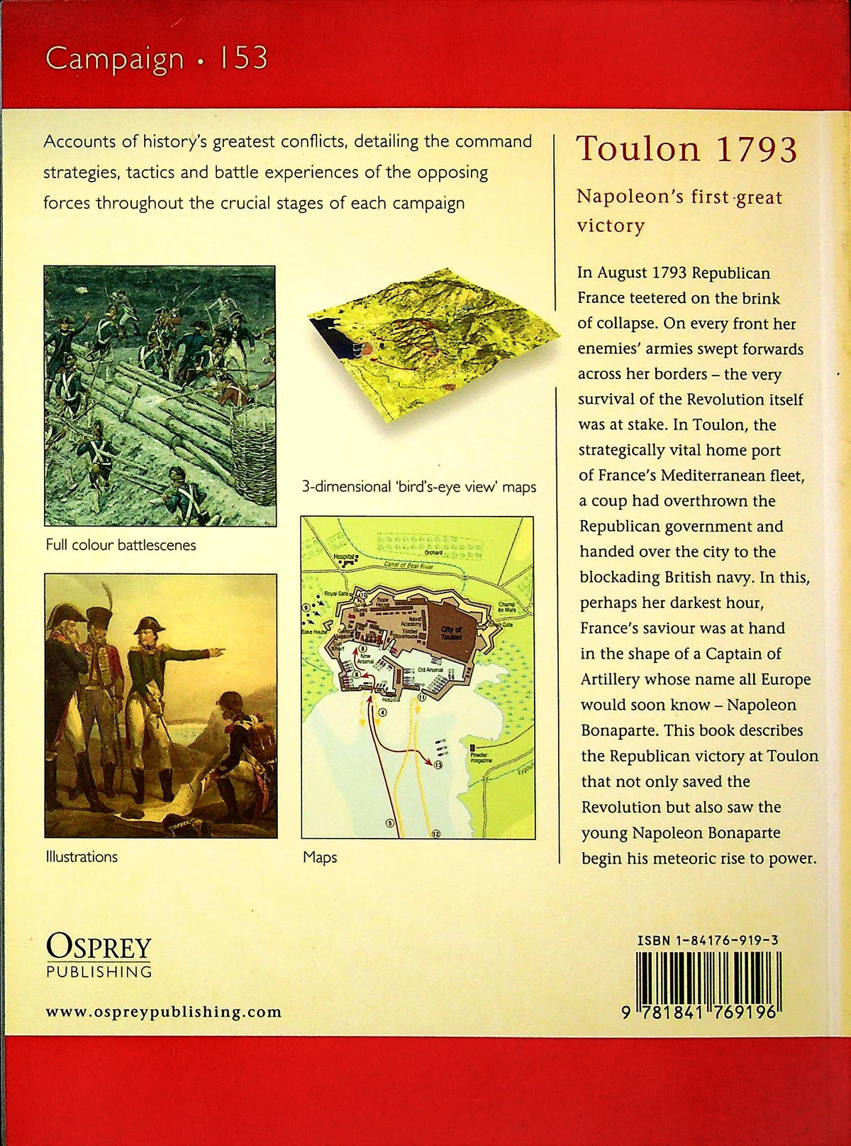 Toulon 1793, Napoleon's first great victory by Robert Forczyk: Osprey Campaign Series