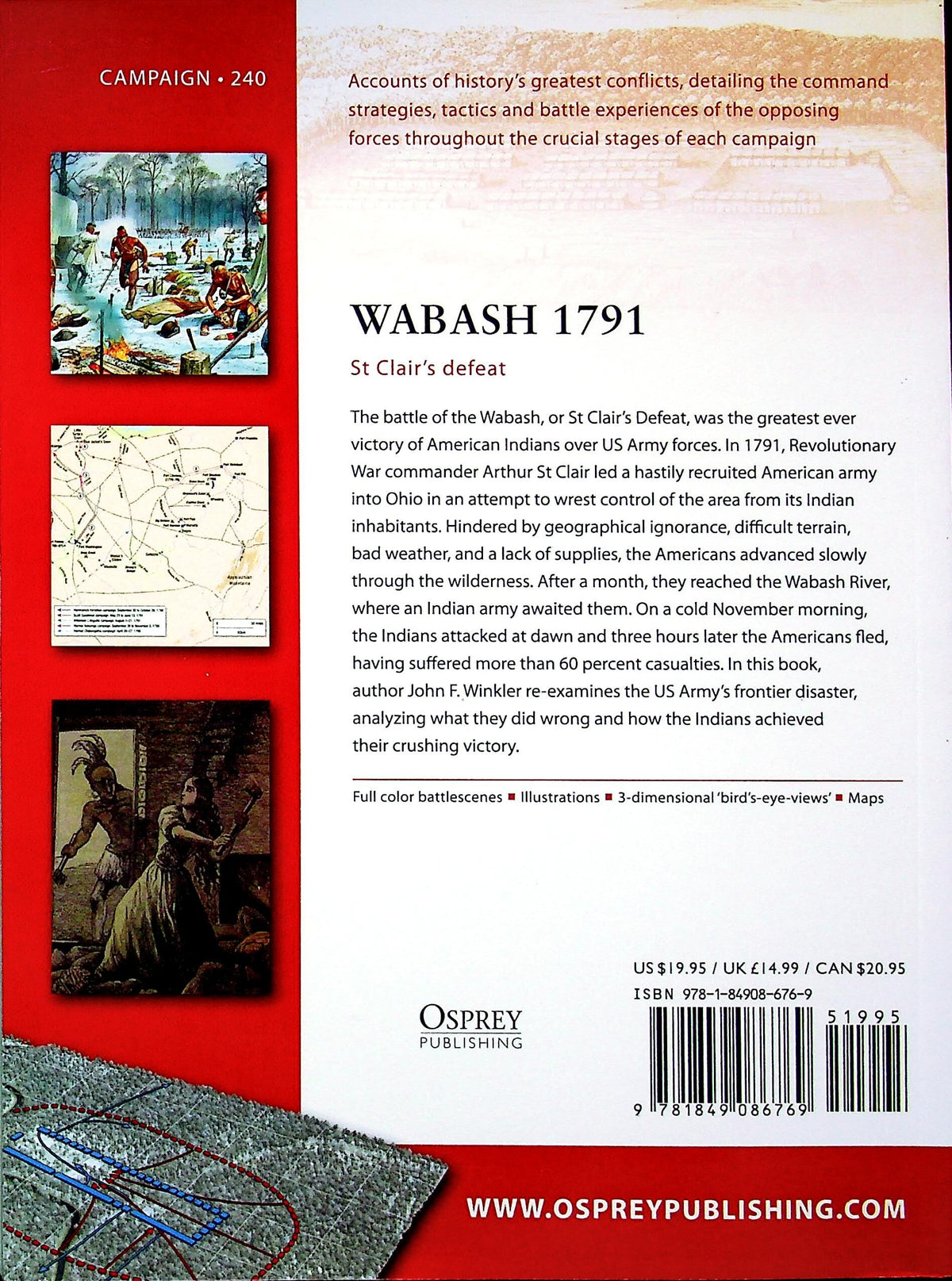Wabash, St Clair's defeat by John F Winkler: Osprey Campaign Series