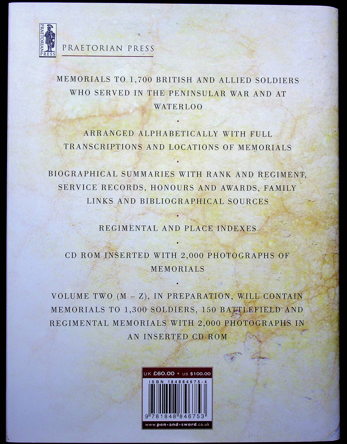 Wellington's Men Remembered, Vol.1 by J & D Bromley/ 2012 First Edition NEW Hardback & CD