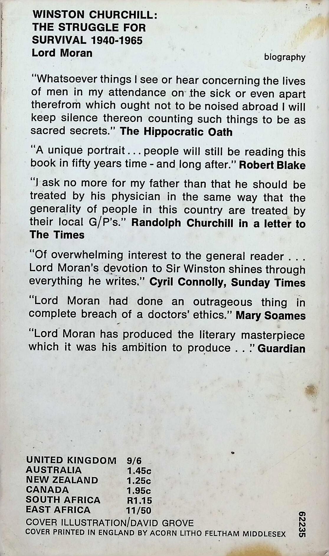 Winston Churchill: The Struggle for Survival 1940-65/ Lord Moran's Controversial Diaries