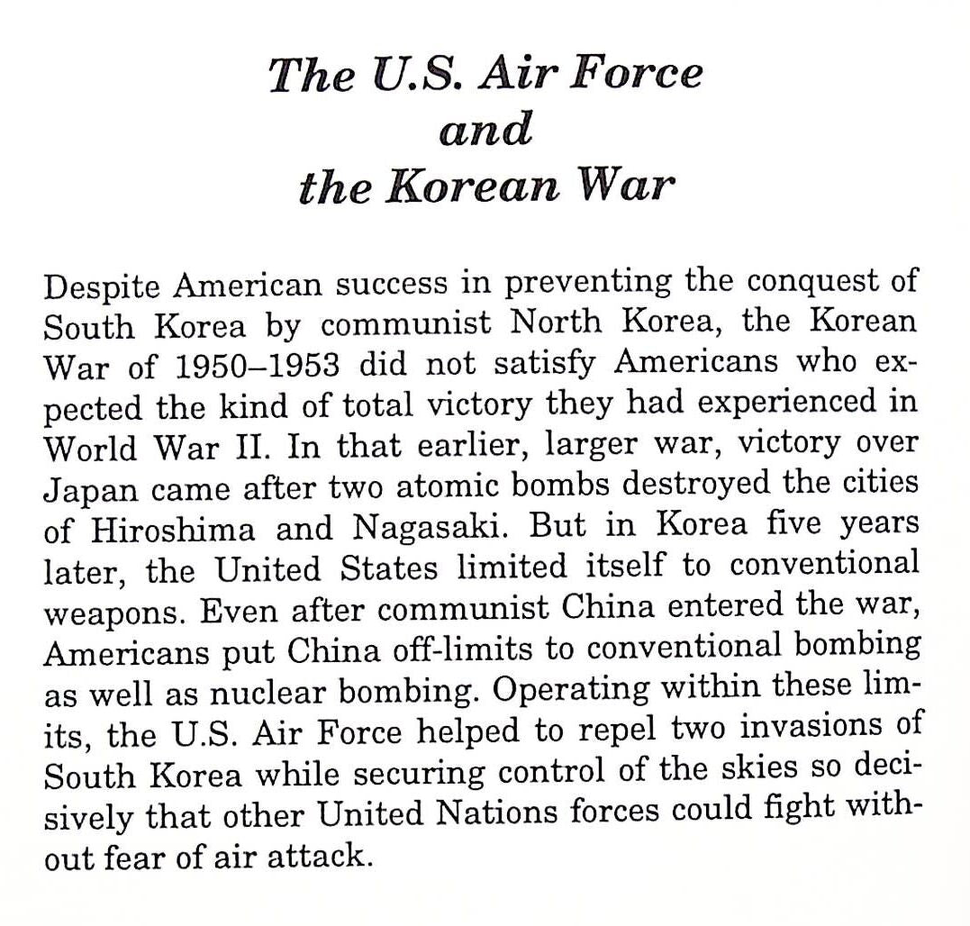 WITHIN LIMITS: The USAF and the Korean War/ 1996