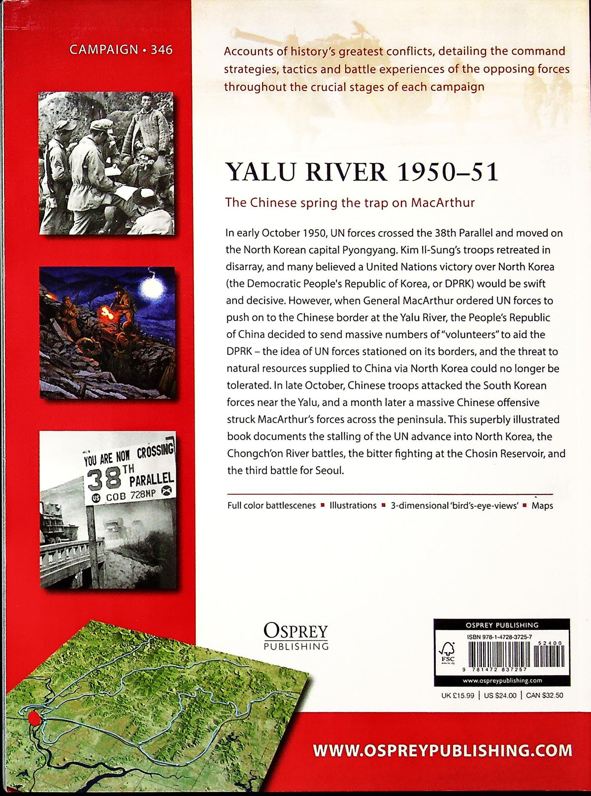 Yalu River 1950-1, Chinese trap MacArthur by CKS Chun: Osprey Campaign Series