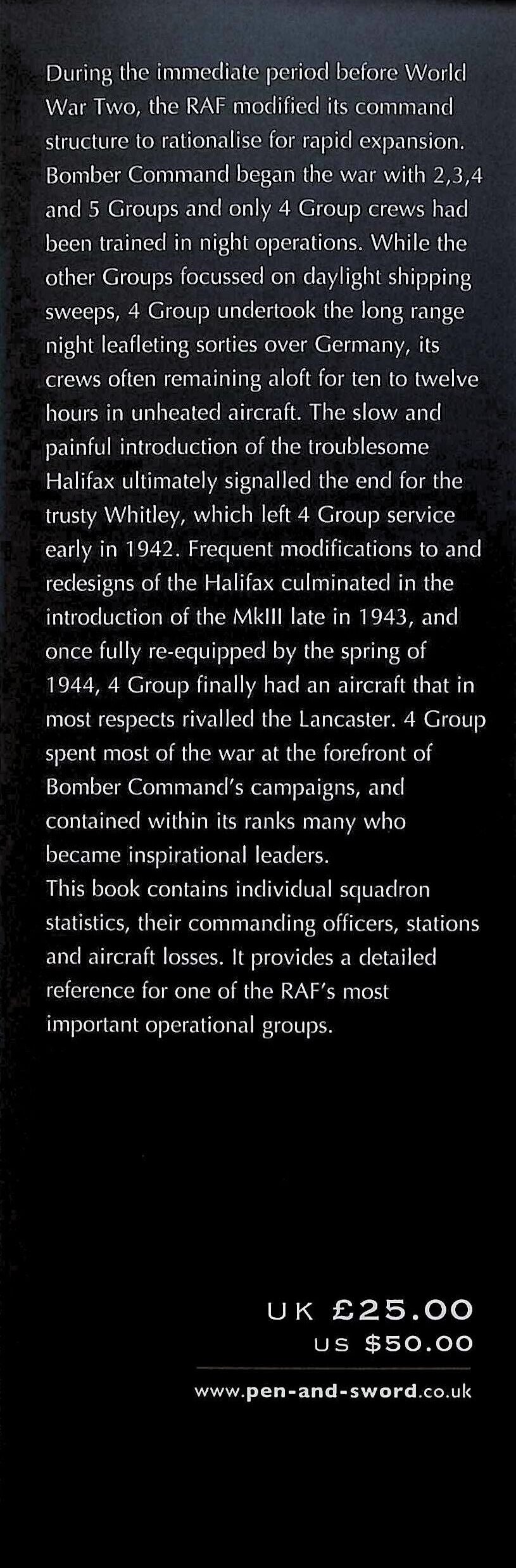 4 Group Bomber Command by Chris Ward: NEW 2012 First Edition Hardback