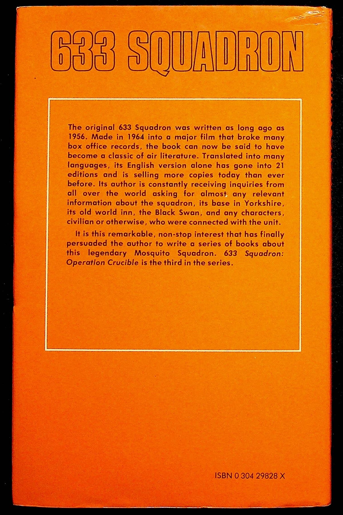 633 Squadron - Operation Crucible by Frederick E.Smith: 1977 First Edition Hardback