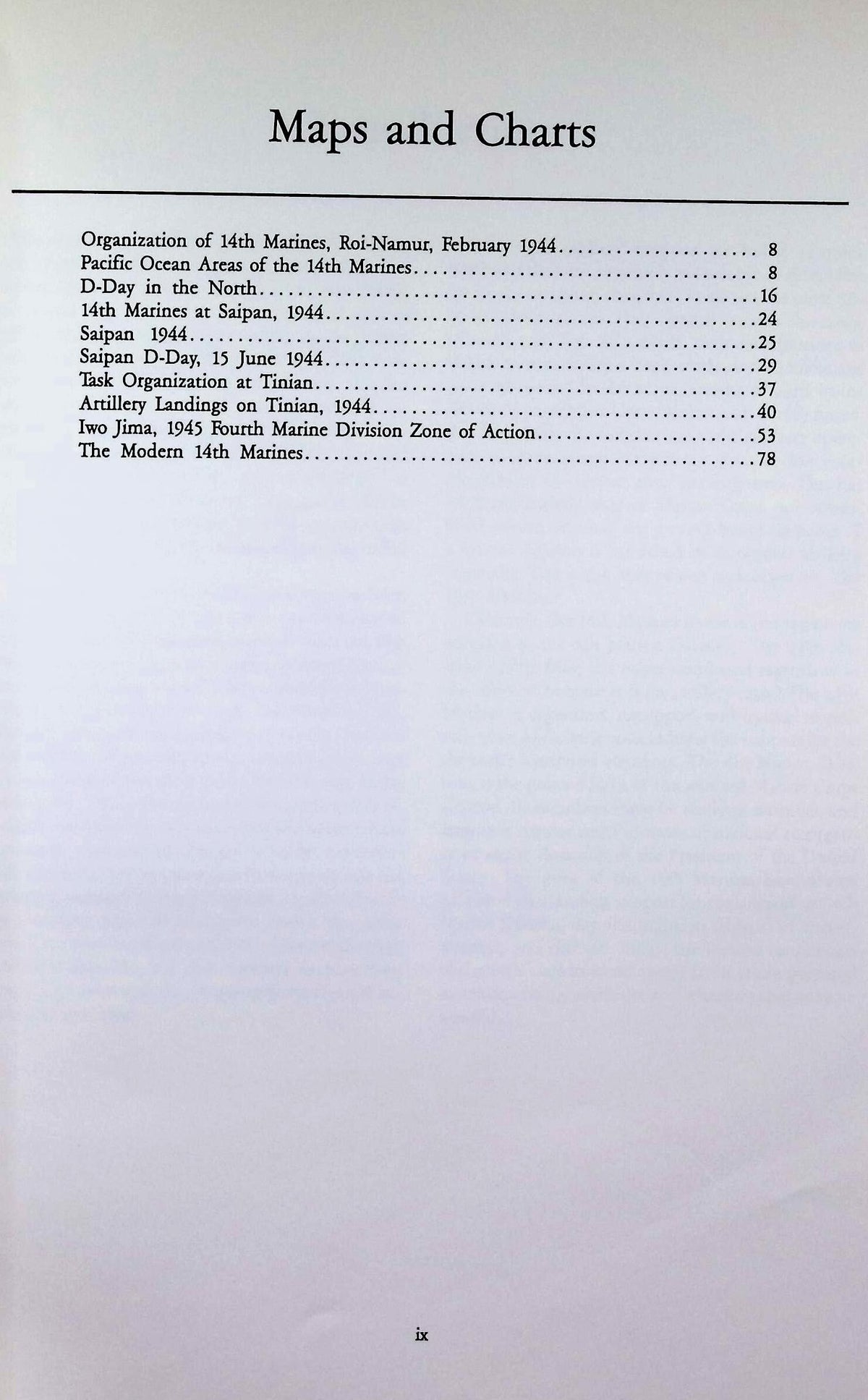 A Brief History of The 14th Marines by Lt.Col. R.J.Brown: NEW 1990 1st Ed Softback
