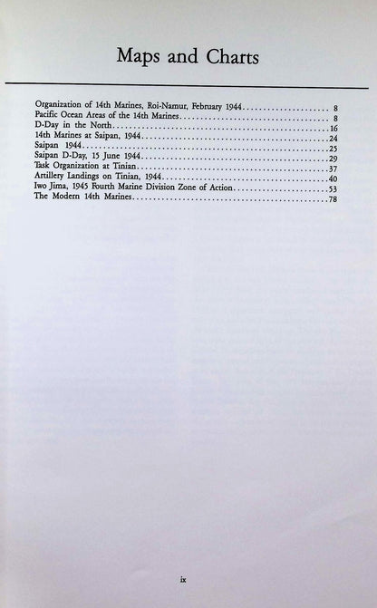 A Brief History of The 14th Marines by Lt.Col. R.J.Brown: NEW 1990 1st Ed Softback