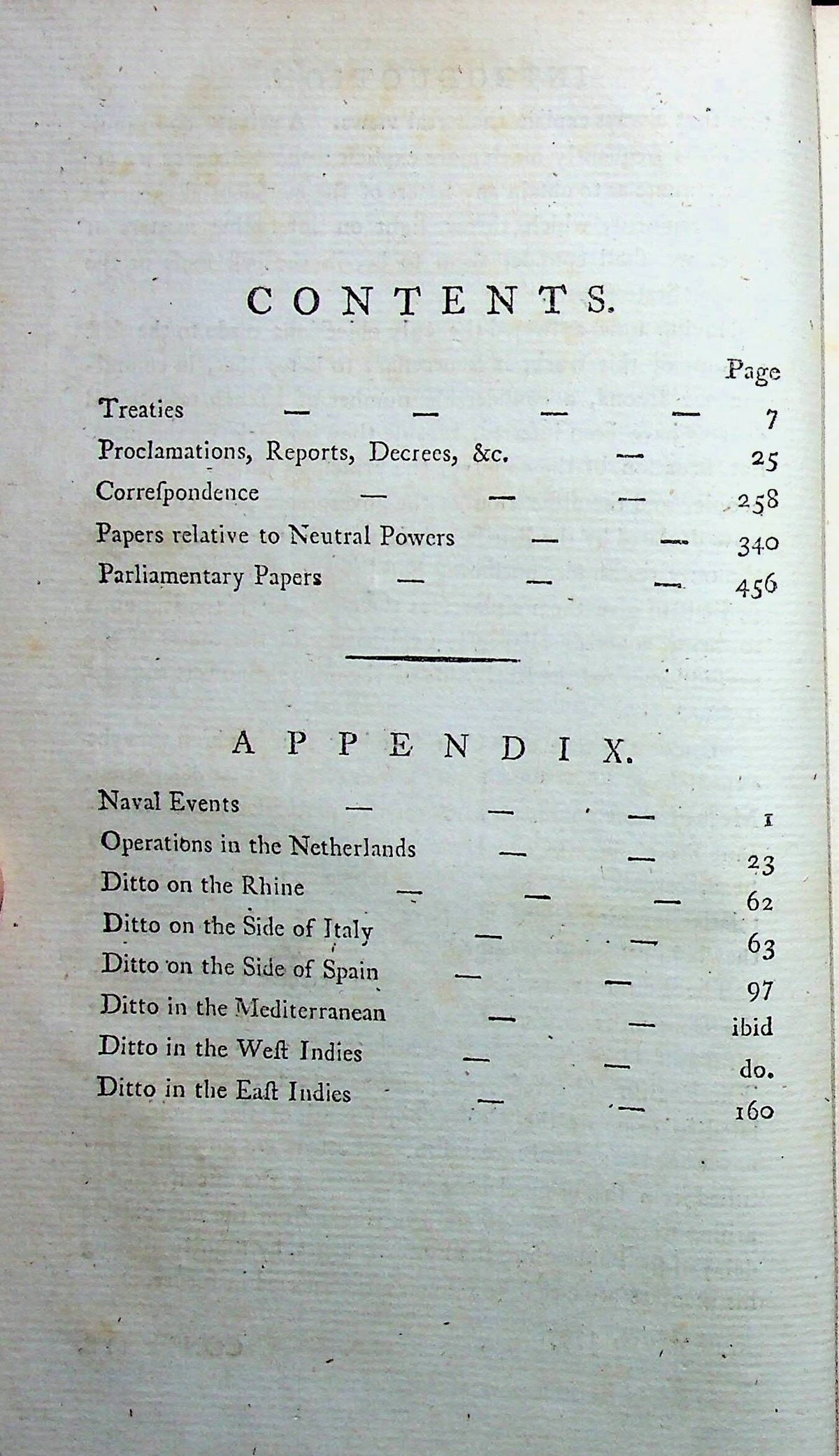 A Collection of State Papers Relative to the War against France c/w Large Waterloo Map
