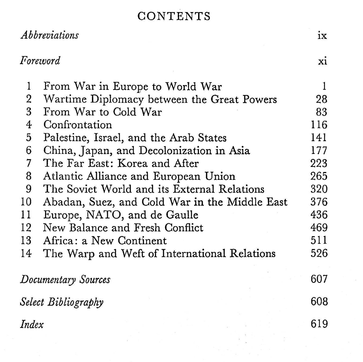 A HISTORY OF WAR AND PEACE 1939-1965