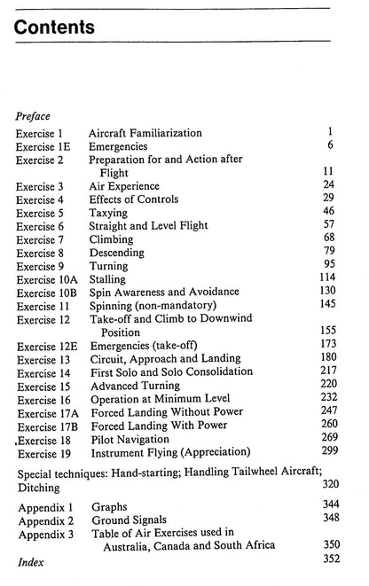 A Manual of Flying Training for the Private Pilot's Licence Vol. 1: 1986 Hardback
