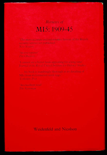 A Matter of Trust -: MI5 1945-1972 by Nigel West: 1982 First Edition Hardback