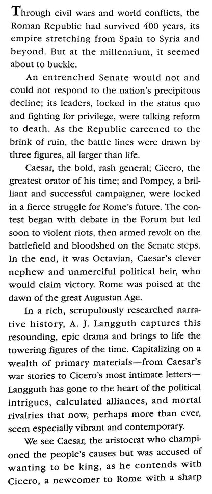 A Noise of War - The Struggle for Rome by AJ Langguth: 1994 NEW First Edition Hardback