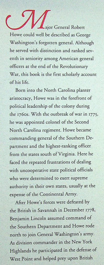 A Quest for Glory-Maj.Gen.R.Howe & the American Revolution by CE Bennet & DR Lennon 1991