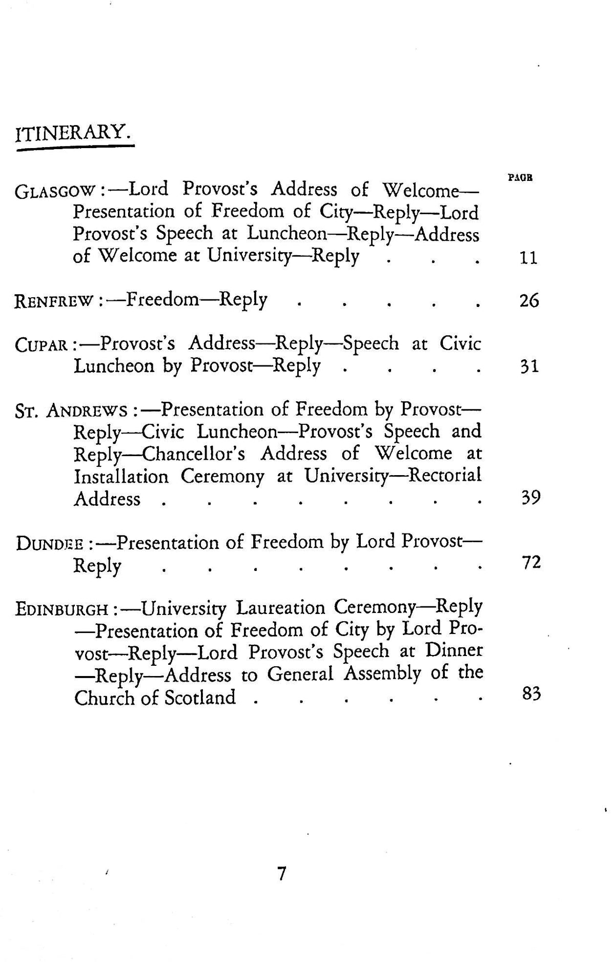 A Scottish Tour by Lady Haig: 1935 Acct of Scottish Honours conferred on Sir Douglas Haig