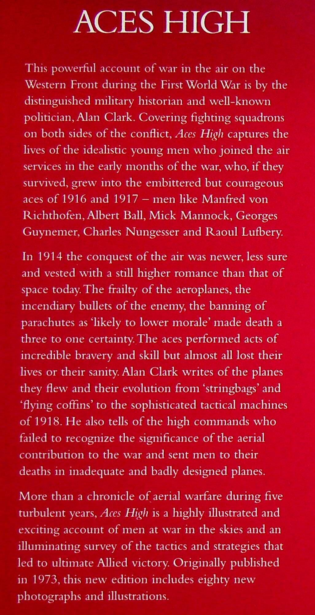 Aces High by Alan Clarke: NEW 1999 Fully Revised Hardback Edition