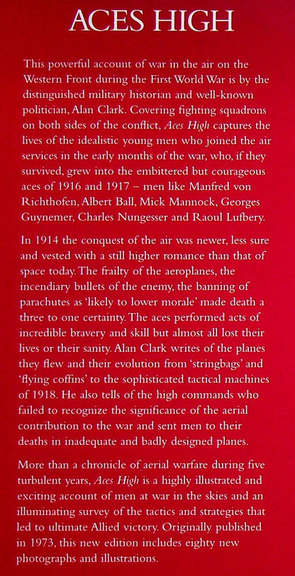 Aces High by Alan Clarke: NEW 1999 Fully Revised Hardback Edition