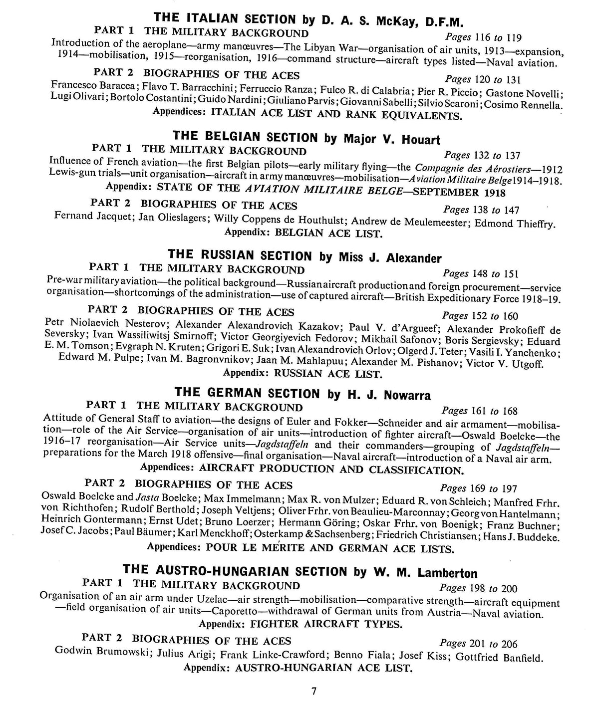Air Aces of The 1914 - 1918 War