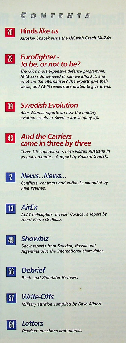 Air Forces Monthly November 1997: Eurofighter, Mi-24s, & US Carriers