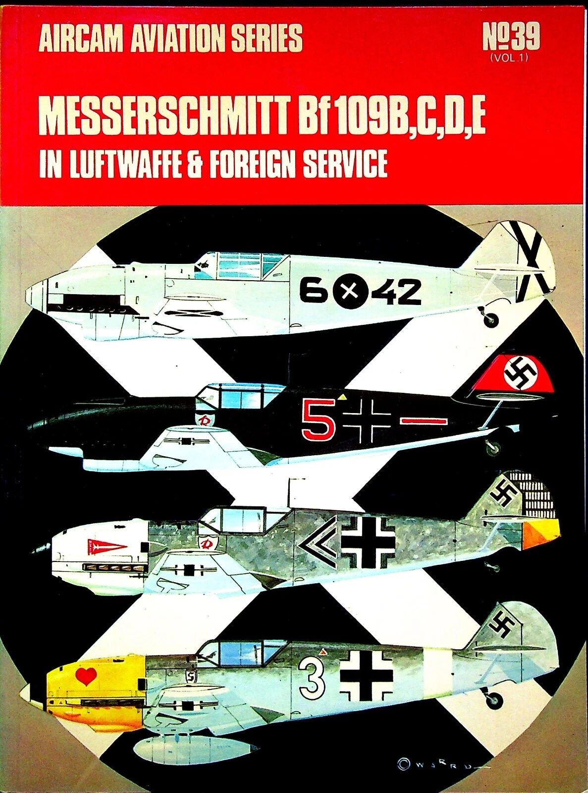 Aircam Aviation Series #.39 Vol.1; Messerschmitt Bf109B,C,D,E: 1971 Softcover Trade PB