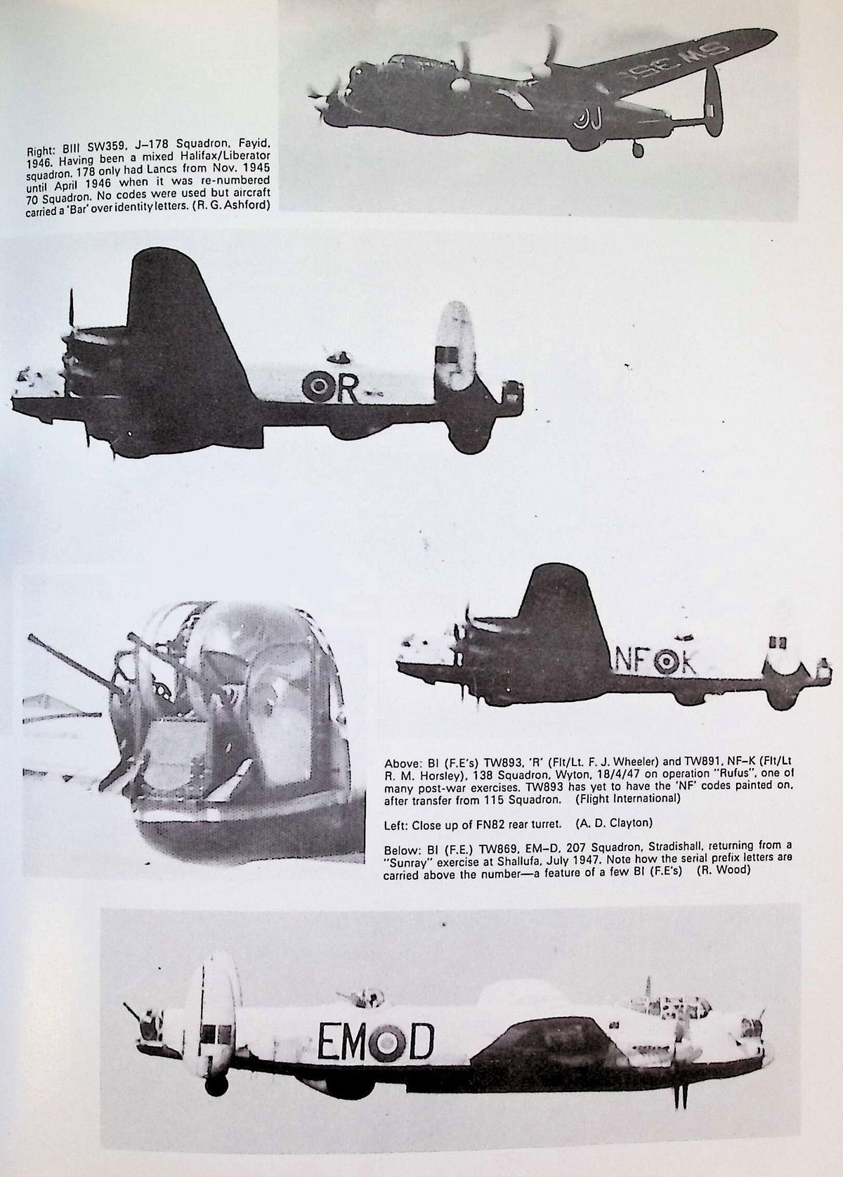 Aircam Aviation Series No. 12 Avro Lancaster in Unit Service: 1970 First Edition Softcover