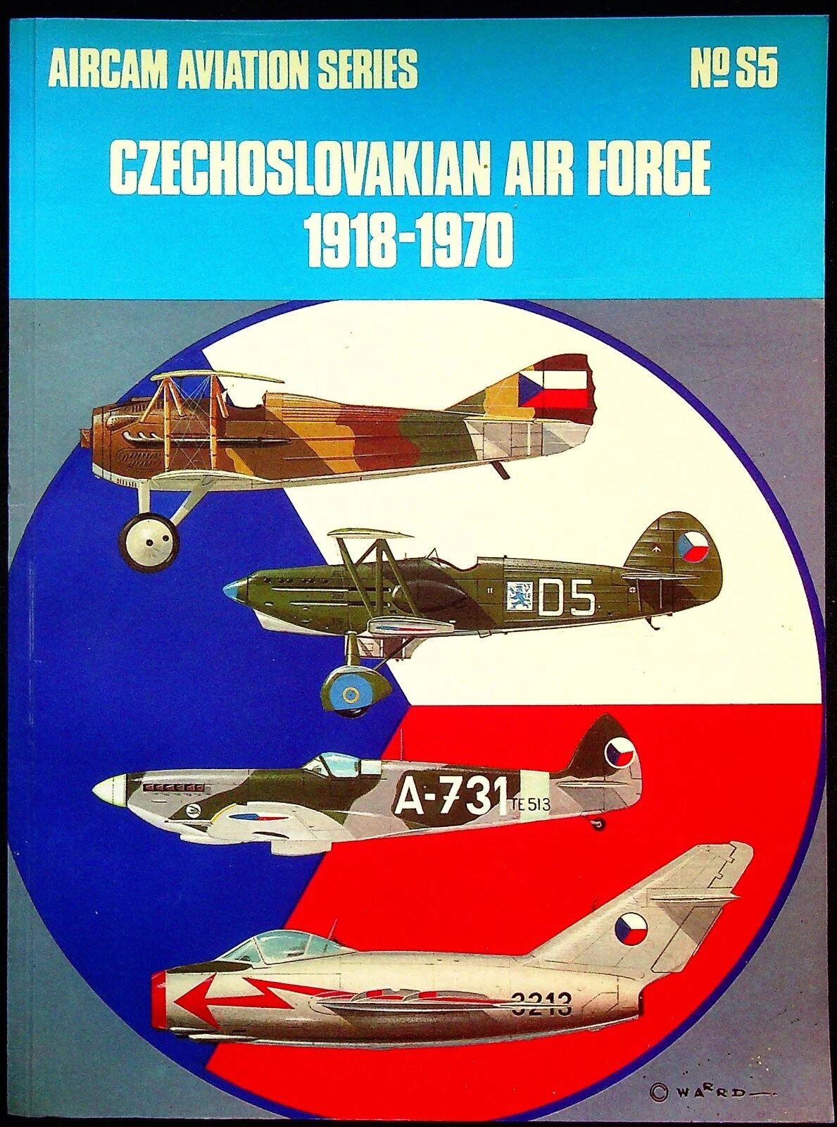 Aircam Aviation Series #.S5; Czechoslovakian Air Force 1918-1970; 1971 Softcover Trade PB