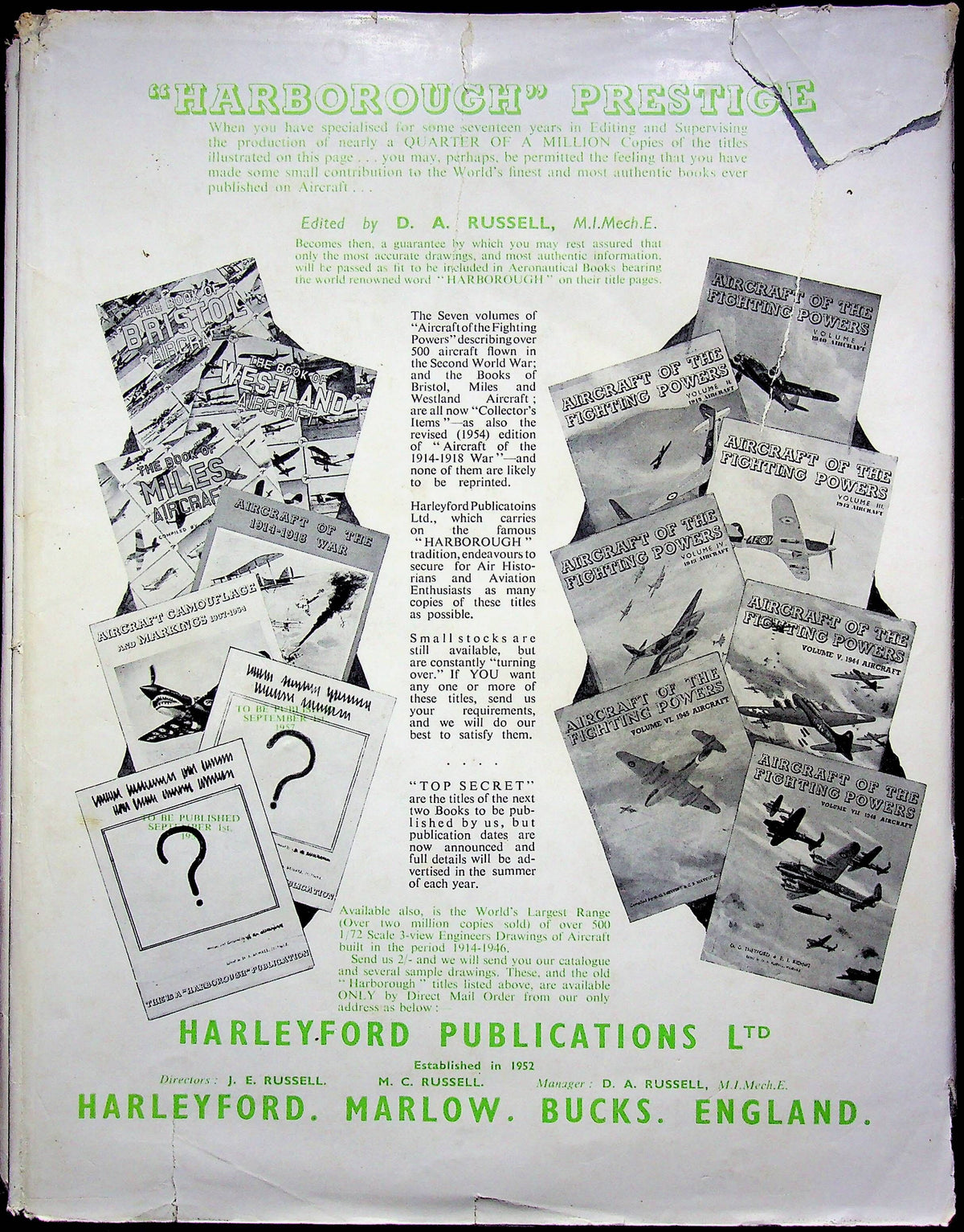 Aircraft Camouflage and Markings 1907-1954: 1956 1st Edition Hardback w/o DJ