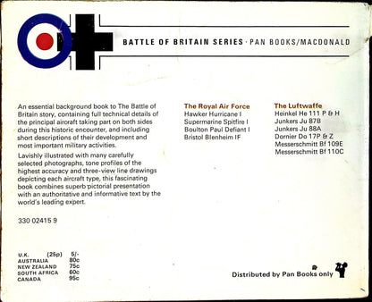 Aircraft of the Battle of Britain by Wm Green: 1969 1st Ed. Softcover landscape book