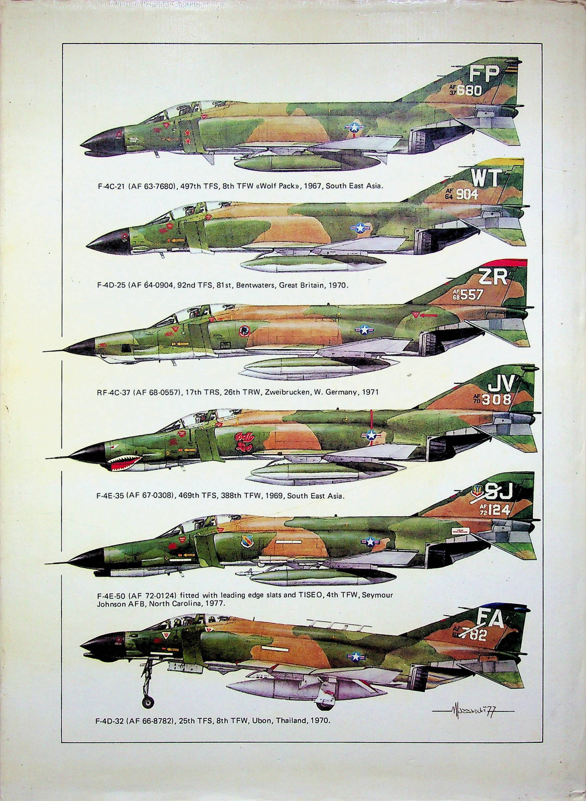 Aircraft of the U.S.A.F.: 1978 1st Edition hardback plus dust jacket