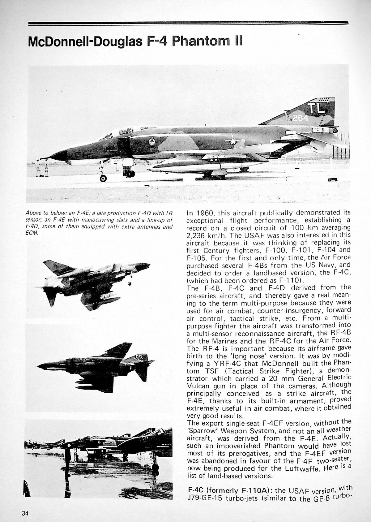 Aircraft of the U.S.A.F.: 1978 1st Edition hardback plus dust jacket