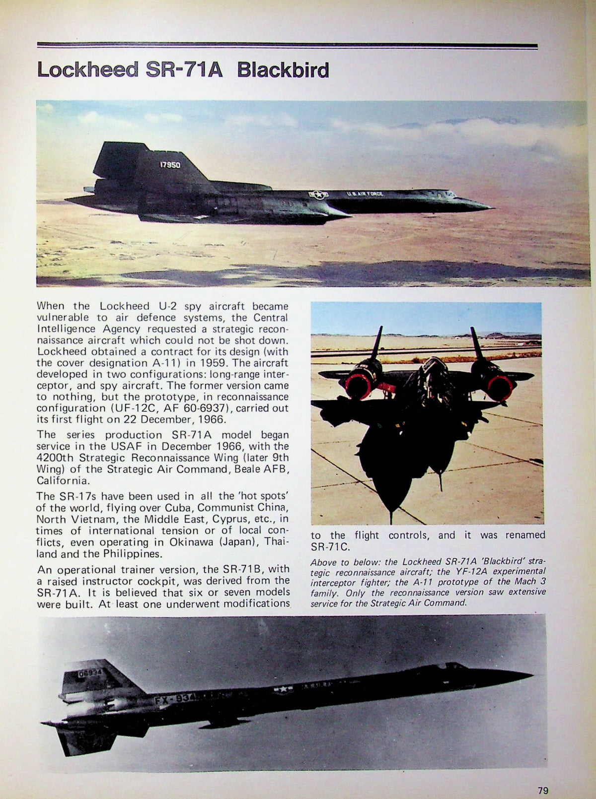 Aircraft of the U.S.A.F.: 1978 1st Edition hardback plus dust jacket