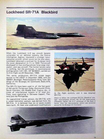Aircraft of the U.S.A.F.: 1978 1st Edition hardback plus dust jacket