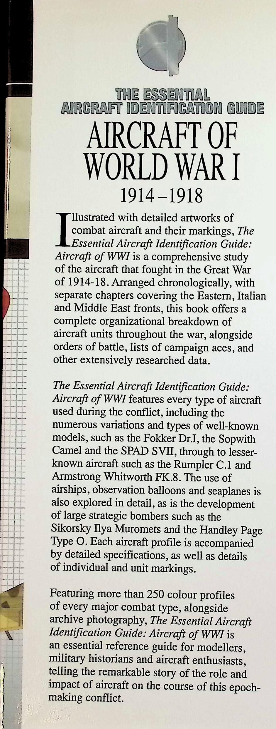 Aircraft of World War I 1914-1918 by Jack Herris & Bob Pearson: NEW 2014 hardback