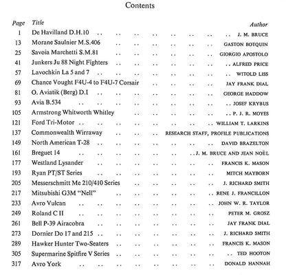Aircraft Profiles Volume 7 No. 145-198:1967 First Edition Hardback