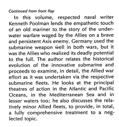 Allied Submarines of World War 2 by K.Poolman: NEW 1990 Hardback