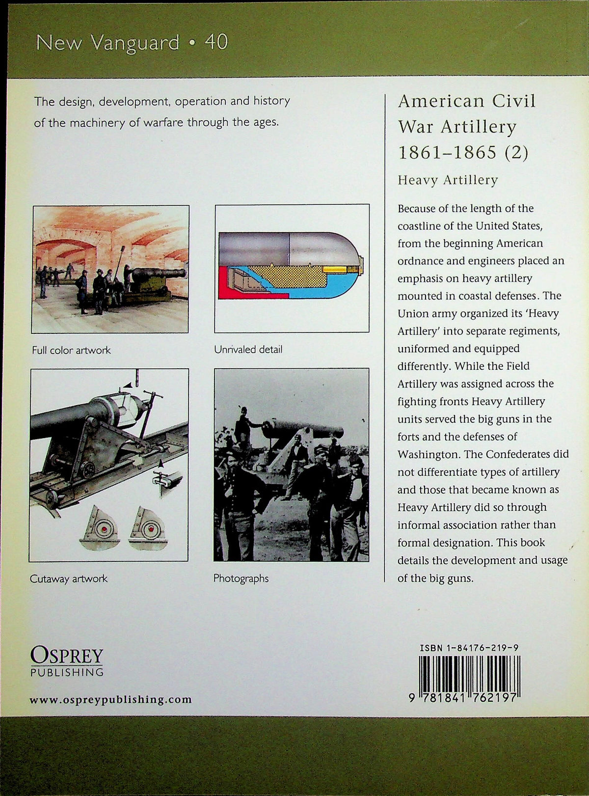 American Civil War Artillery 1861–65 (2) by P Katcher: NEW Osprey New Vanguard