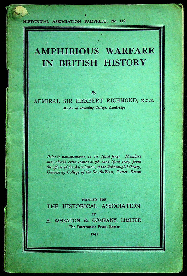 Amphibious Warfare in British History 1941 1st Edition Pamphlet