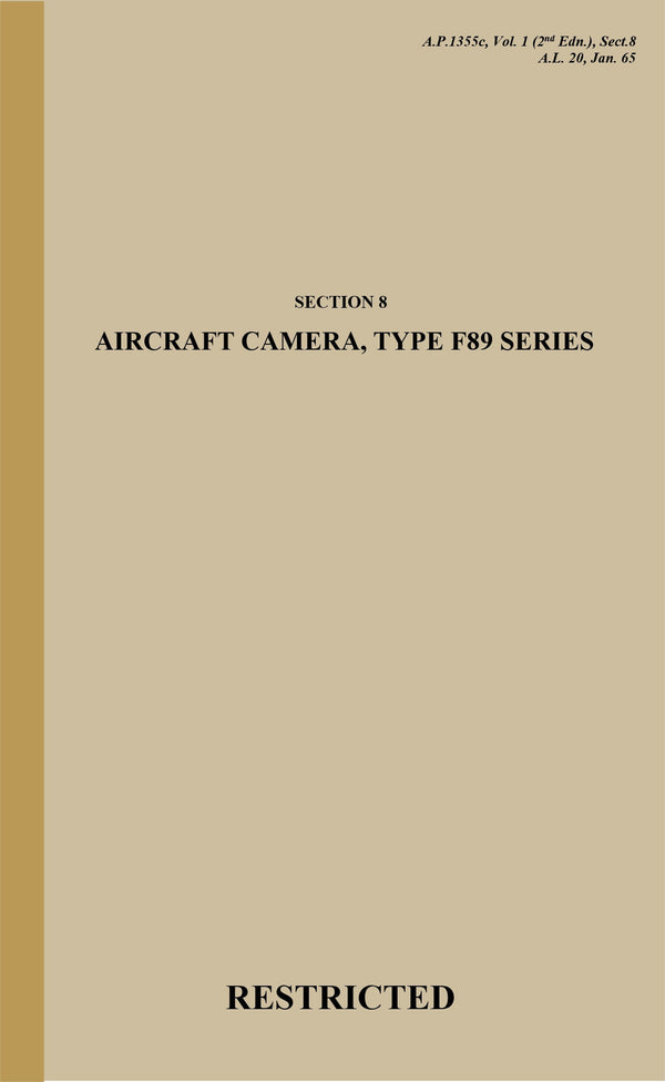 AP 1335: RAF Operating Manual & Description of Aircraft Camera F89 Mk 3/Download