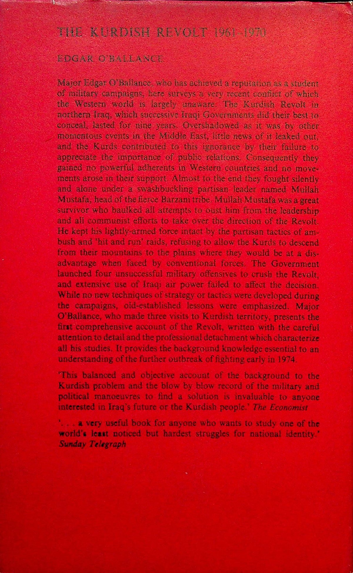 Arab Guerilla Power 1967-1972 by Edgar O'Ballance: 1974 First Edition Hardback