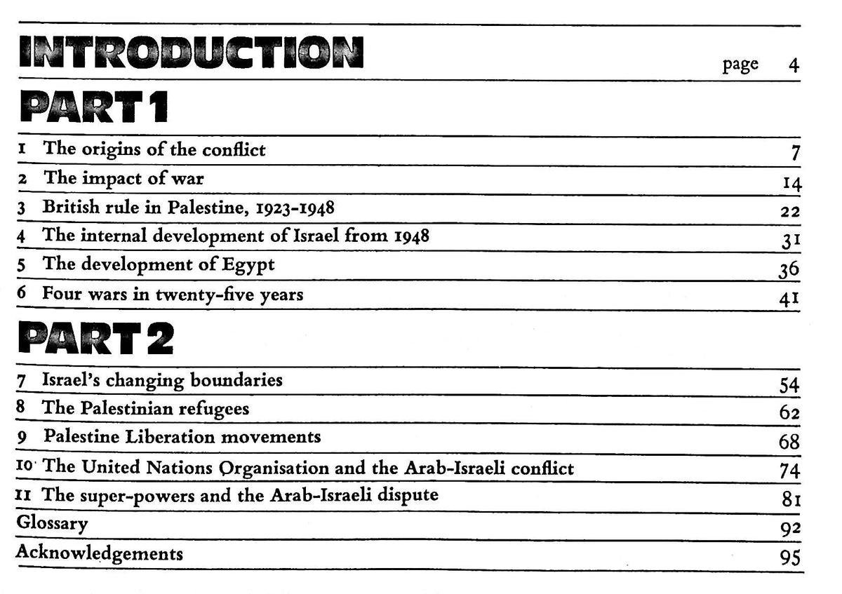 Arab-Israeli Conflict: Modern World Studies: 1977 1st edition Softcover Trade Paperback