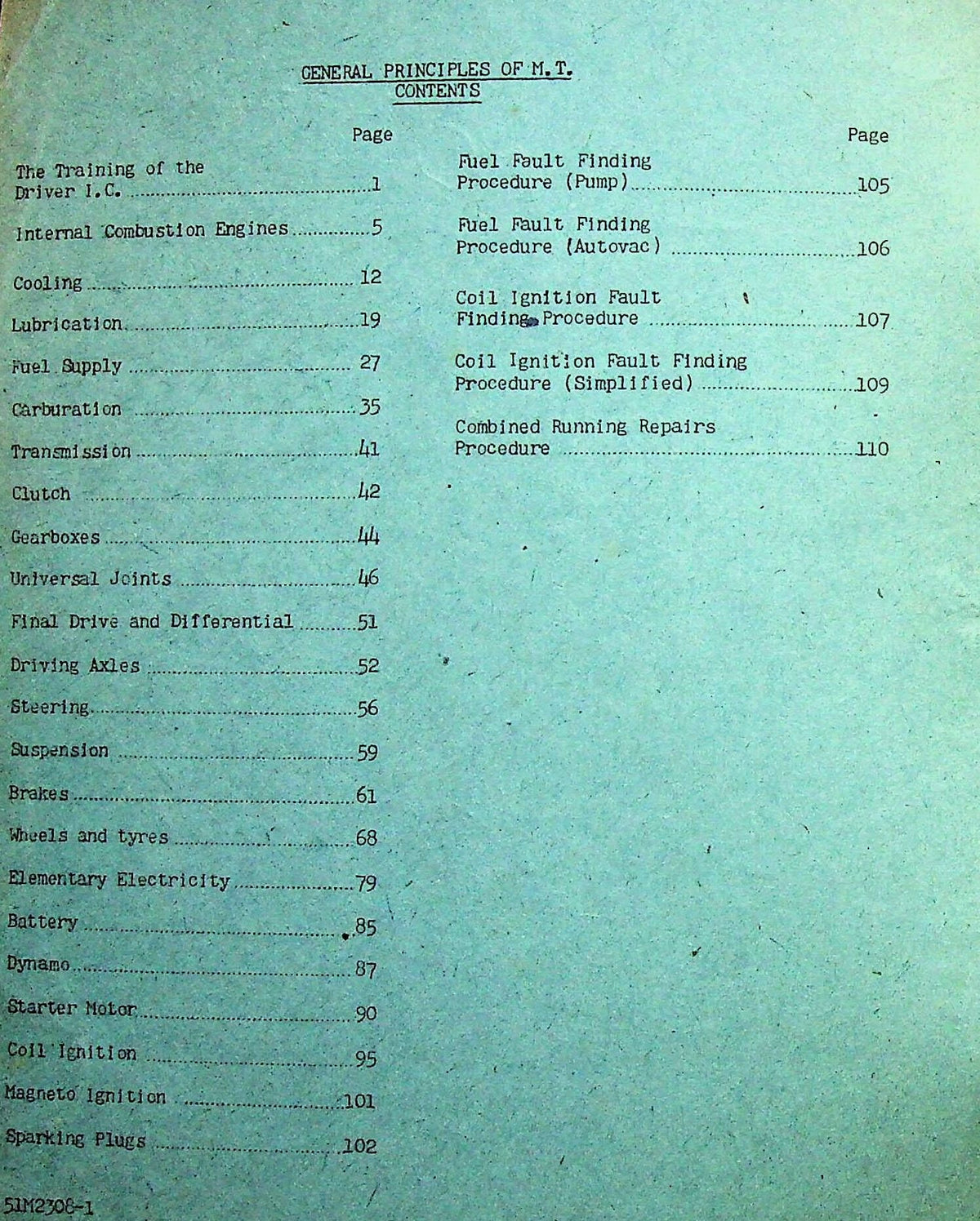 Army Mechanical Transport School's "General Priniciples of M.T.": March 1945 Edition