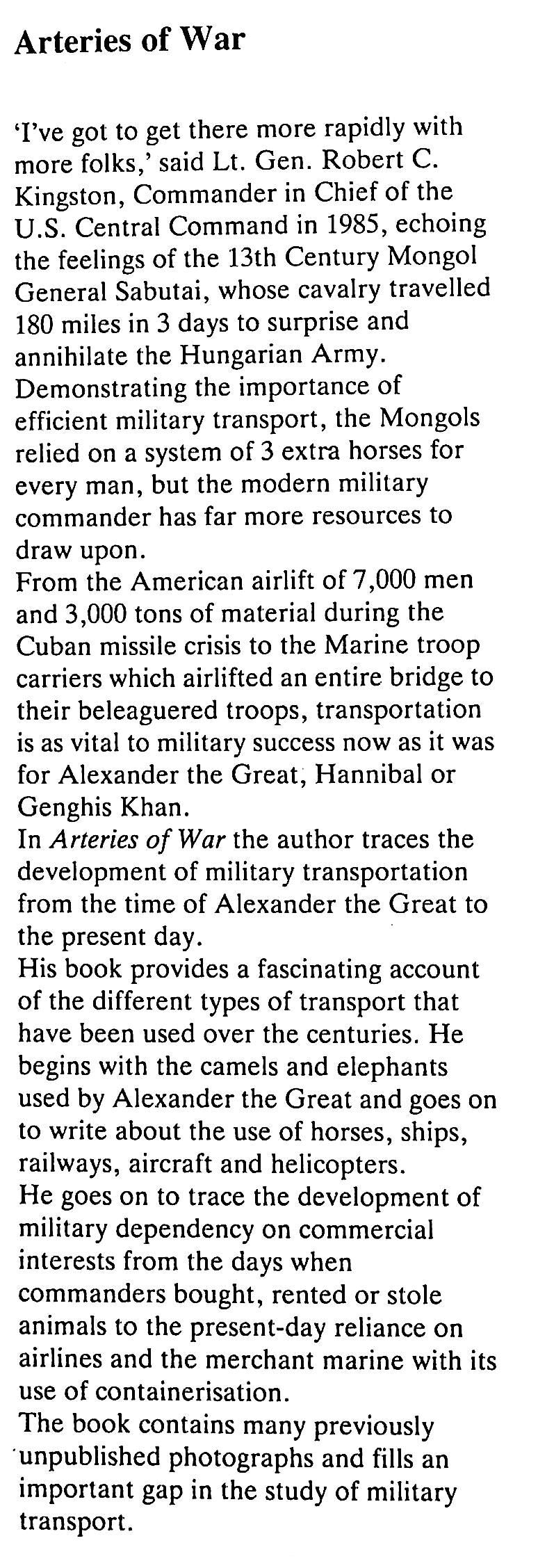 Arteries of War by Joseph Sinclair: NEW 1992 1st Edition Hardback