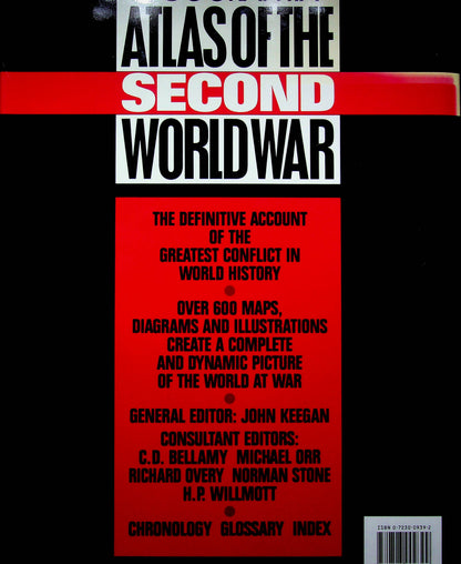 Atlas of the Second World War: John Keegan 1996 Hardback Very Good