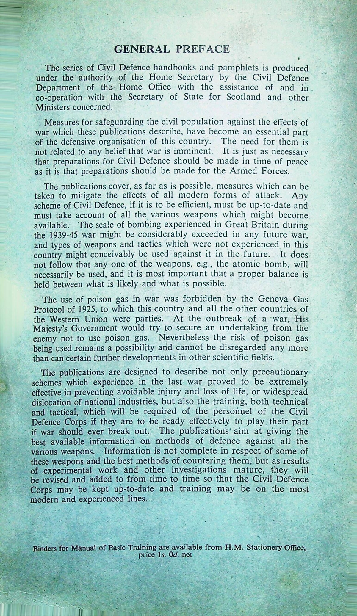 Atomic Warfare: Home Office Manual of Basic Training Vol.II/ 1950 Civil Defence Pamphlet