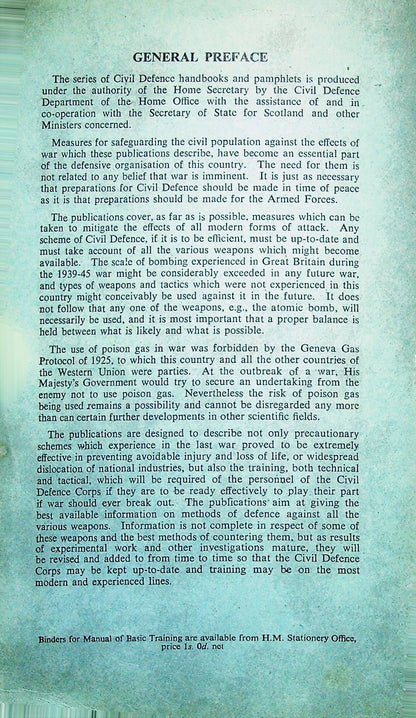 Atomic Warfare: Home Office Manual of Basic Training Vol.II/ 1950 Civil Defence Pamphlet